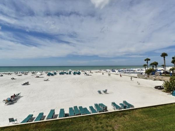 Views of the gulf from the bedroom and living room